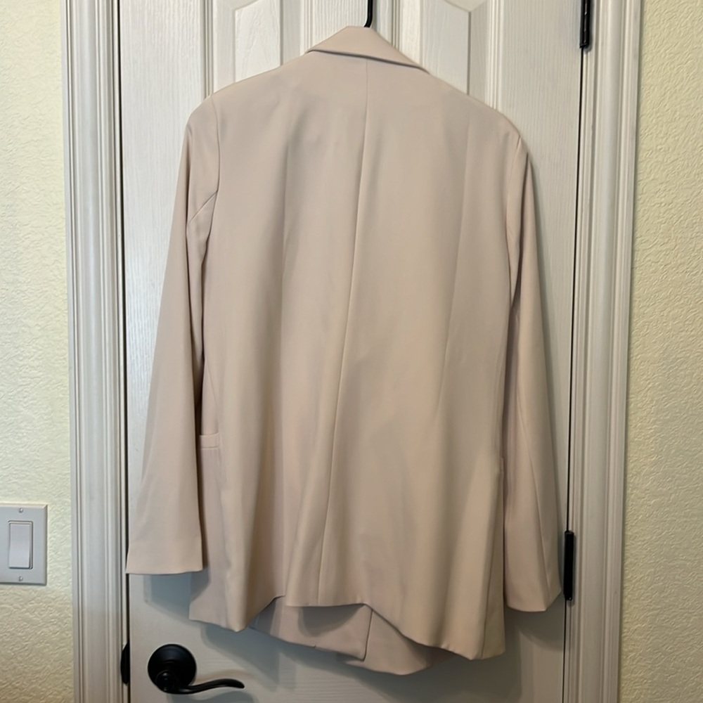 Figl Double Button Cream Lined Blazer Size Xl - image 4